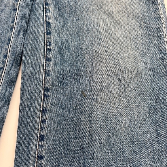 Madewell Wide-Leg Button Fly Rough Hem Crop Jeans Size 23 Women’s - Picture 9 of 9
